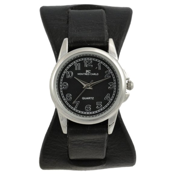 CuffWatches - Women's Leather Cuff Watch - Picture 1 of 2